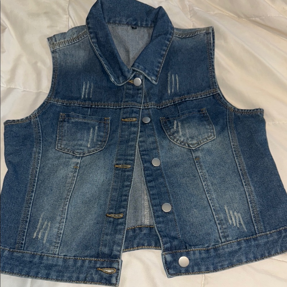 Denim Sleeveless Vest